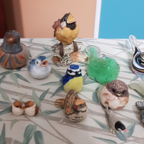 Glass and ceramic miniature birds - Picture 4 of 4